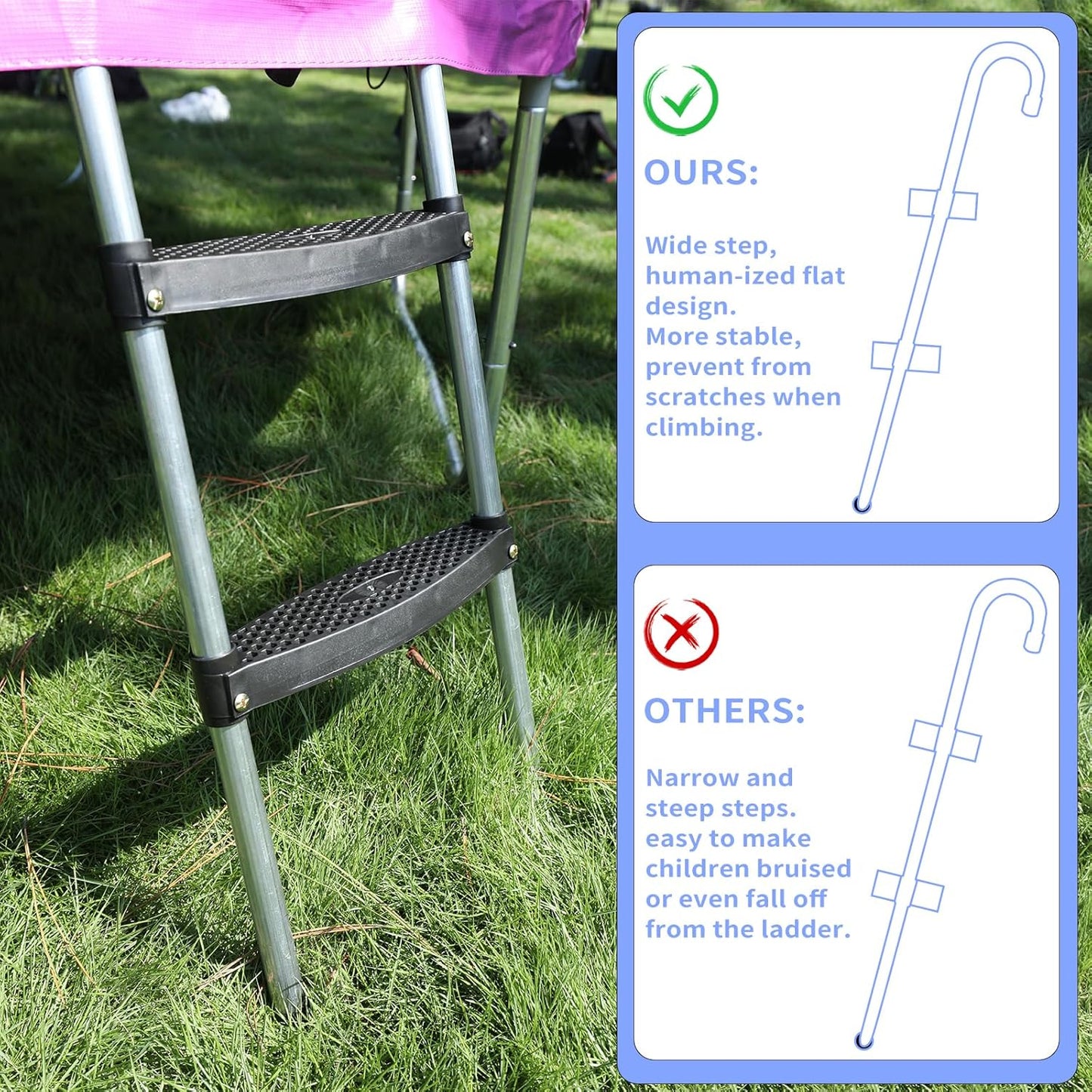Gardenature 2-Step Trampoline Ladder