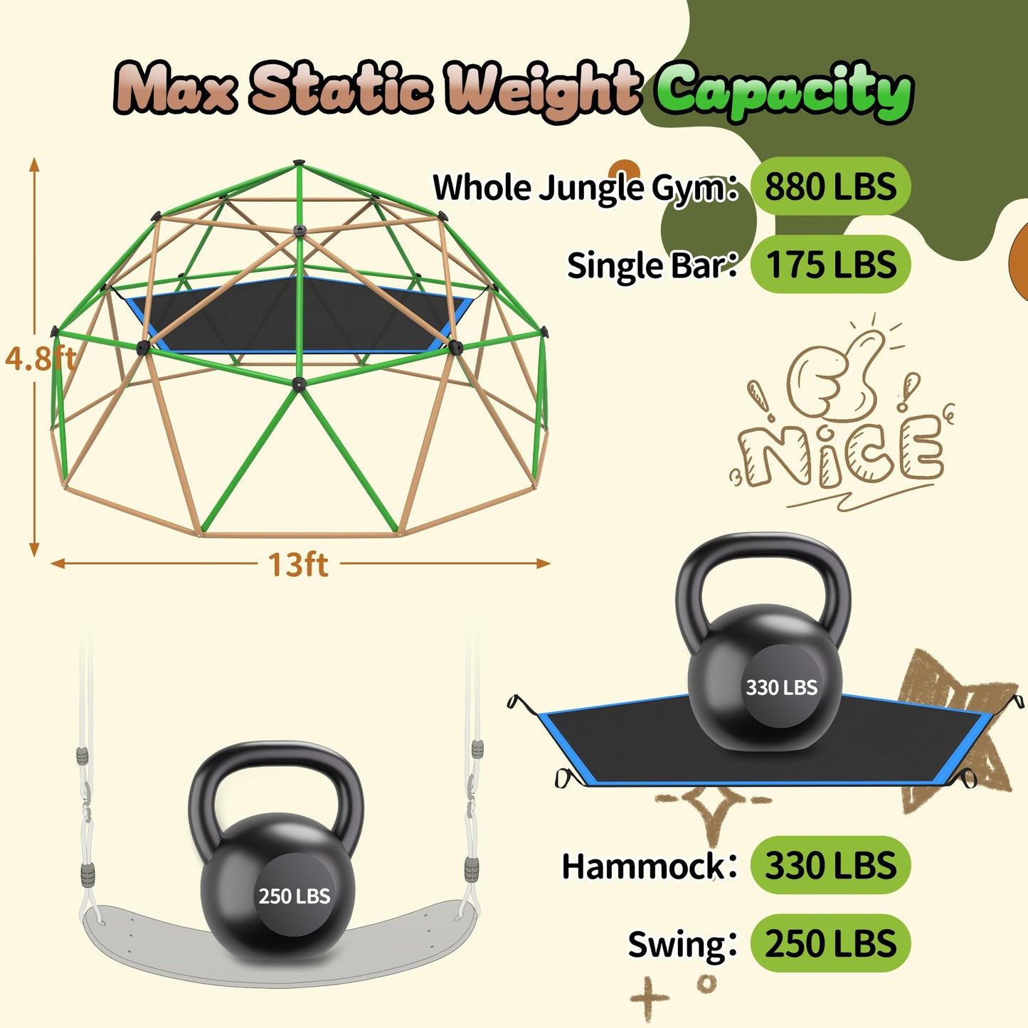 Gardenature 13ft Climbing Dome With Tent