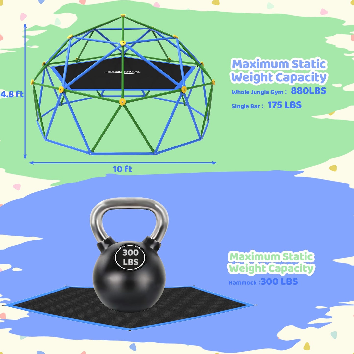 Gardenature 10FT Climbing Dome Hammock