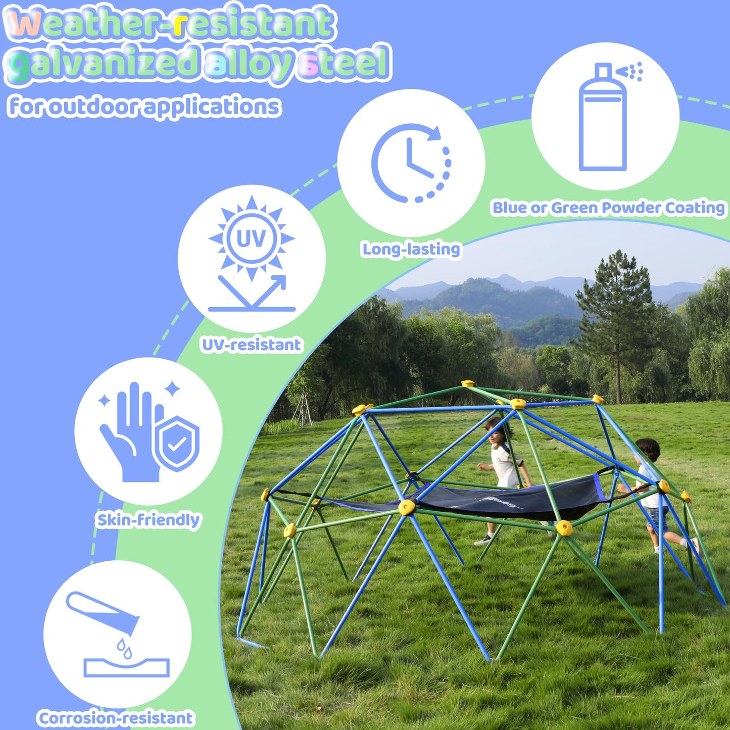 Gardenature 10FT Climbing Dome Hammock