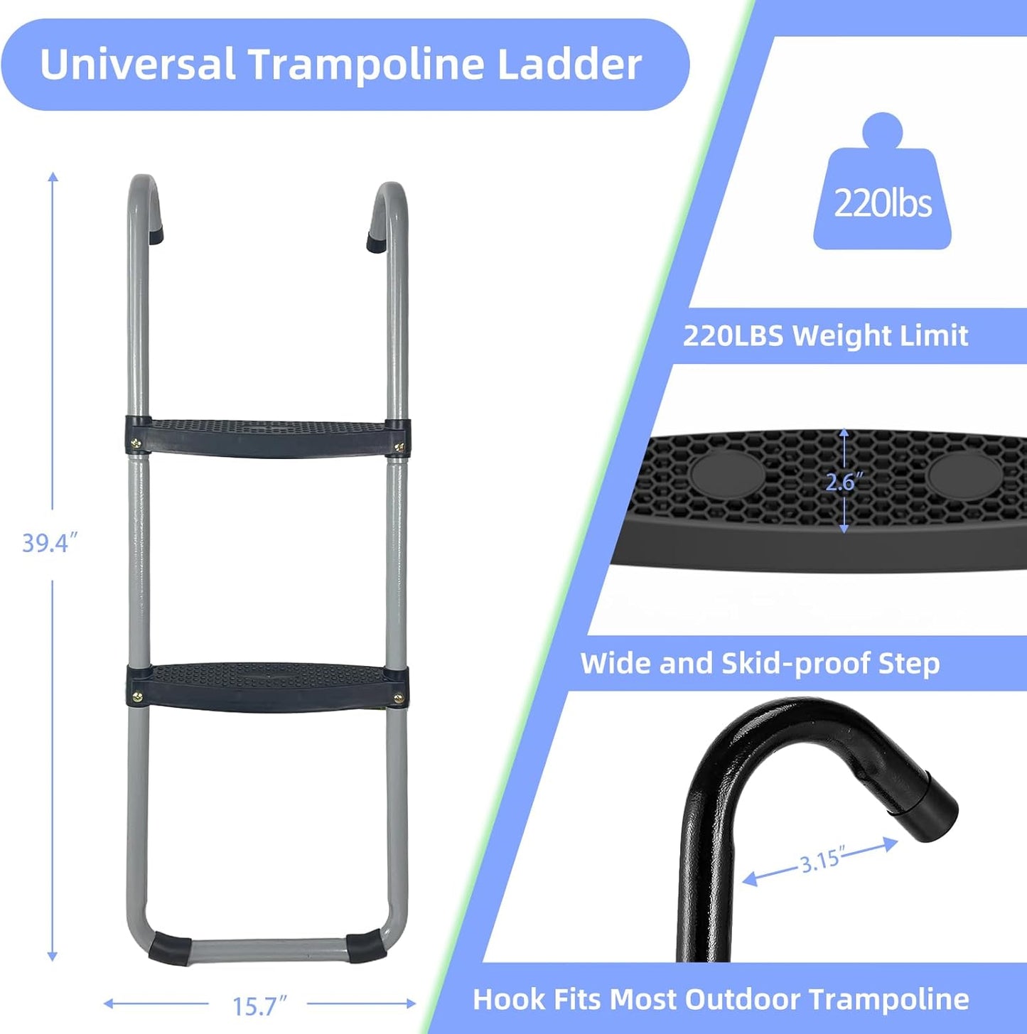 Gardenature 2-Step Trampoline Ladder