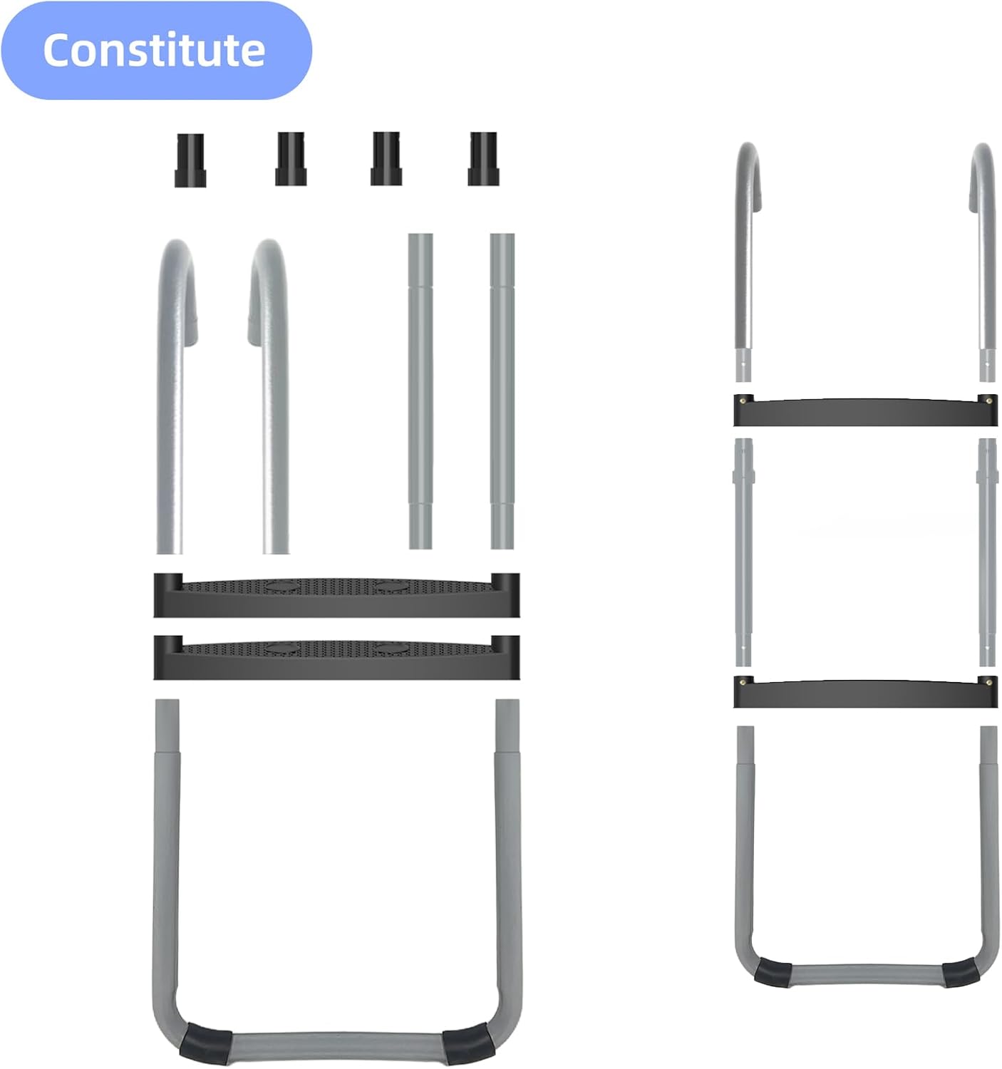 Gardenature 2-Step Trampoline Ladder