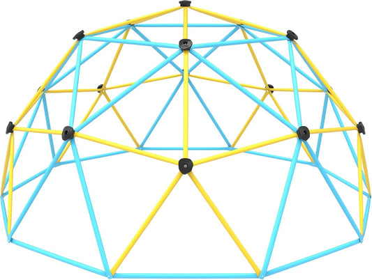 Gardenature 10FT Outdoor Kids Climbing Dome (LightBlue & Yellow)