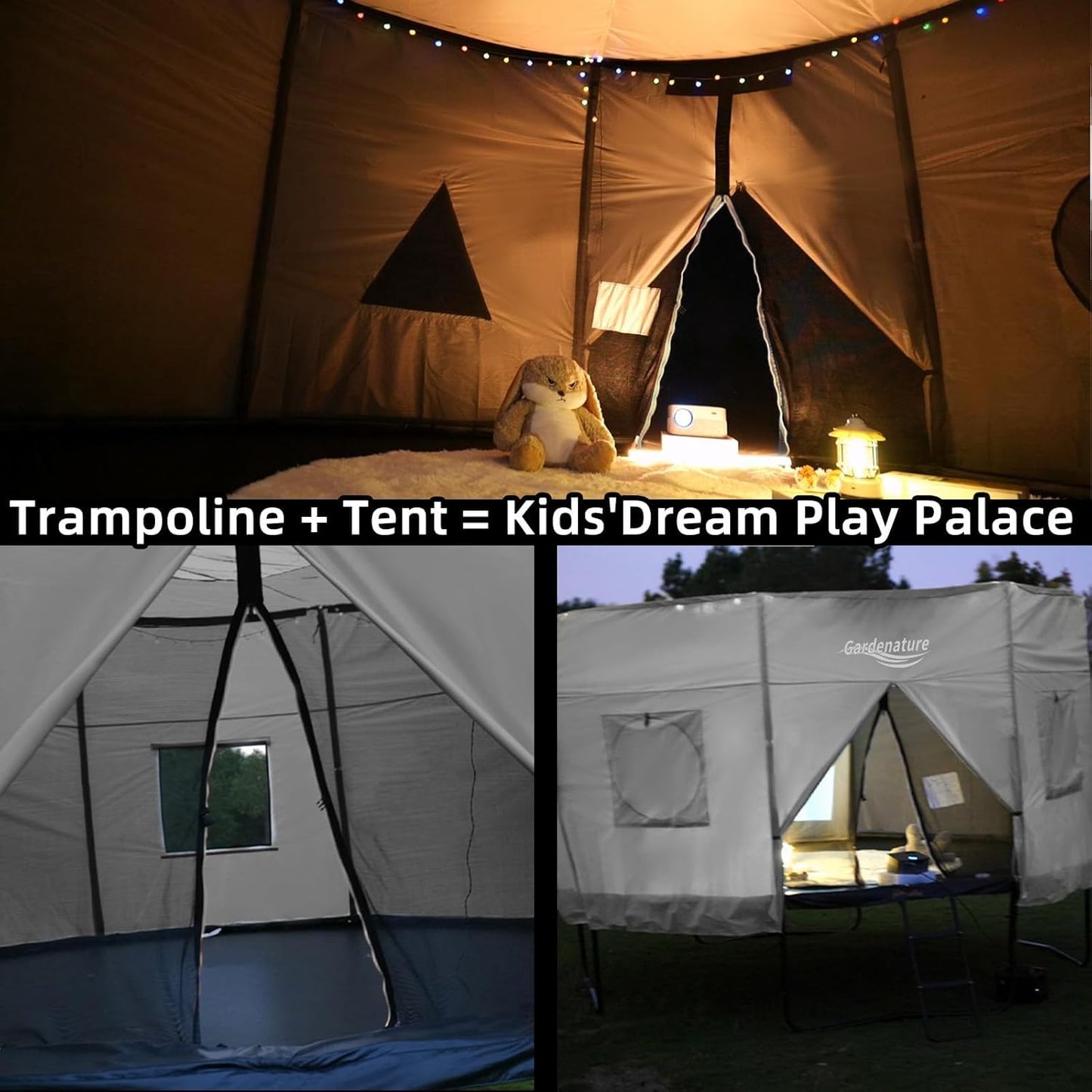 Gardenature 14FT 8 pole Trampoline Tent（Tent Only）