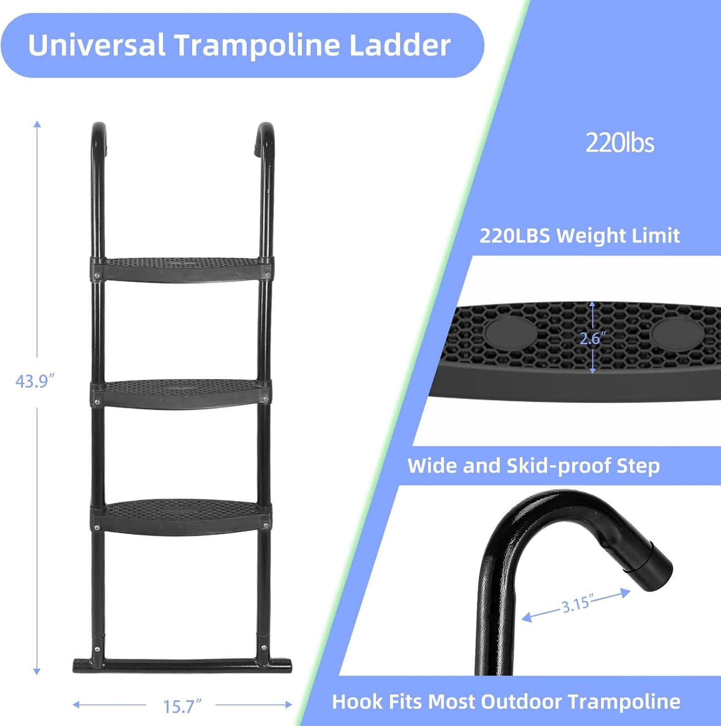 Gardenature 3-Step Trampoline Ladder