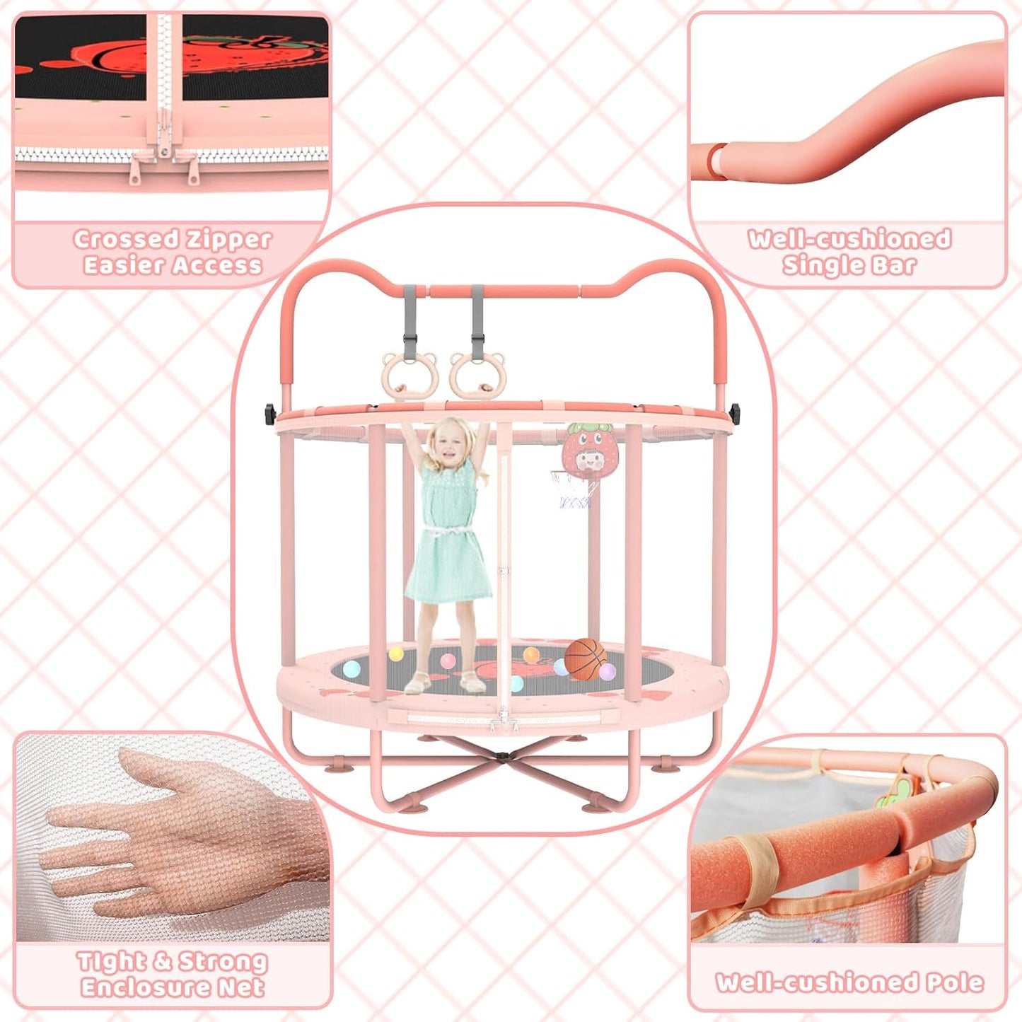 Gardenature 60" Indoor Kids Trampoline (5ft)