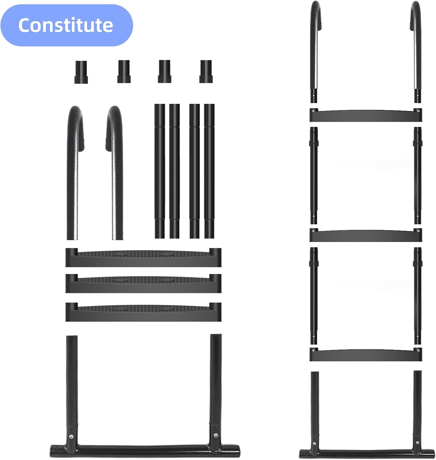 Gardenature 3-Step Trampoline Ladder