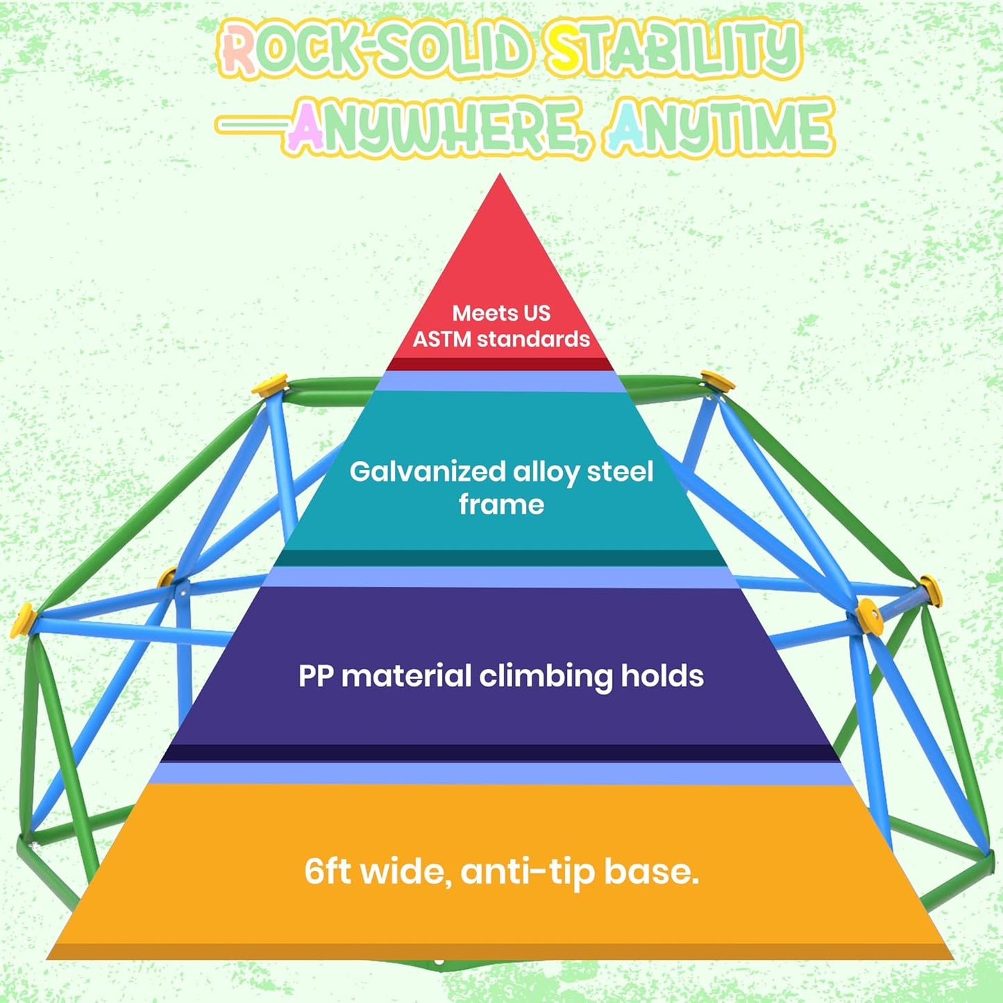 Gardenature 6FT Kids Climbing Dome (Blue & Green)