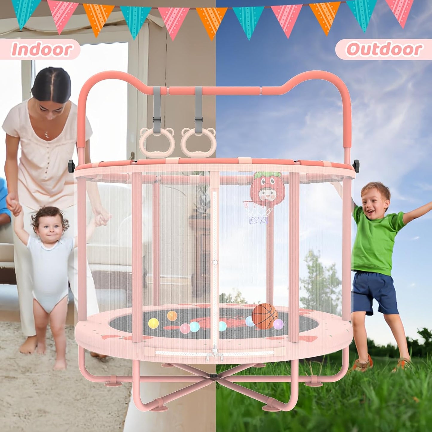 Gardenature 60" Indoor Kids Trampoline (5ft)