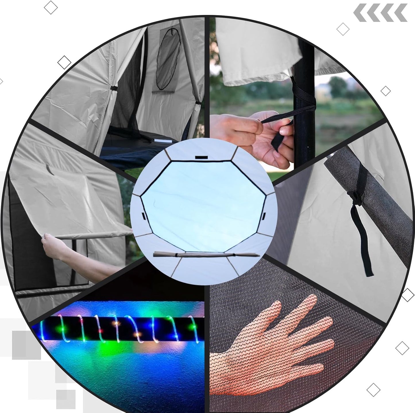 Gardenature 14FT 8 pole Trampoline Tent（Tent Only）