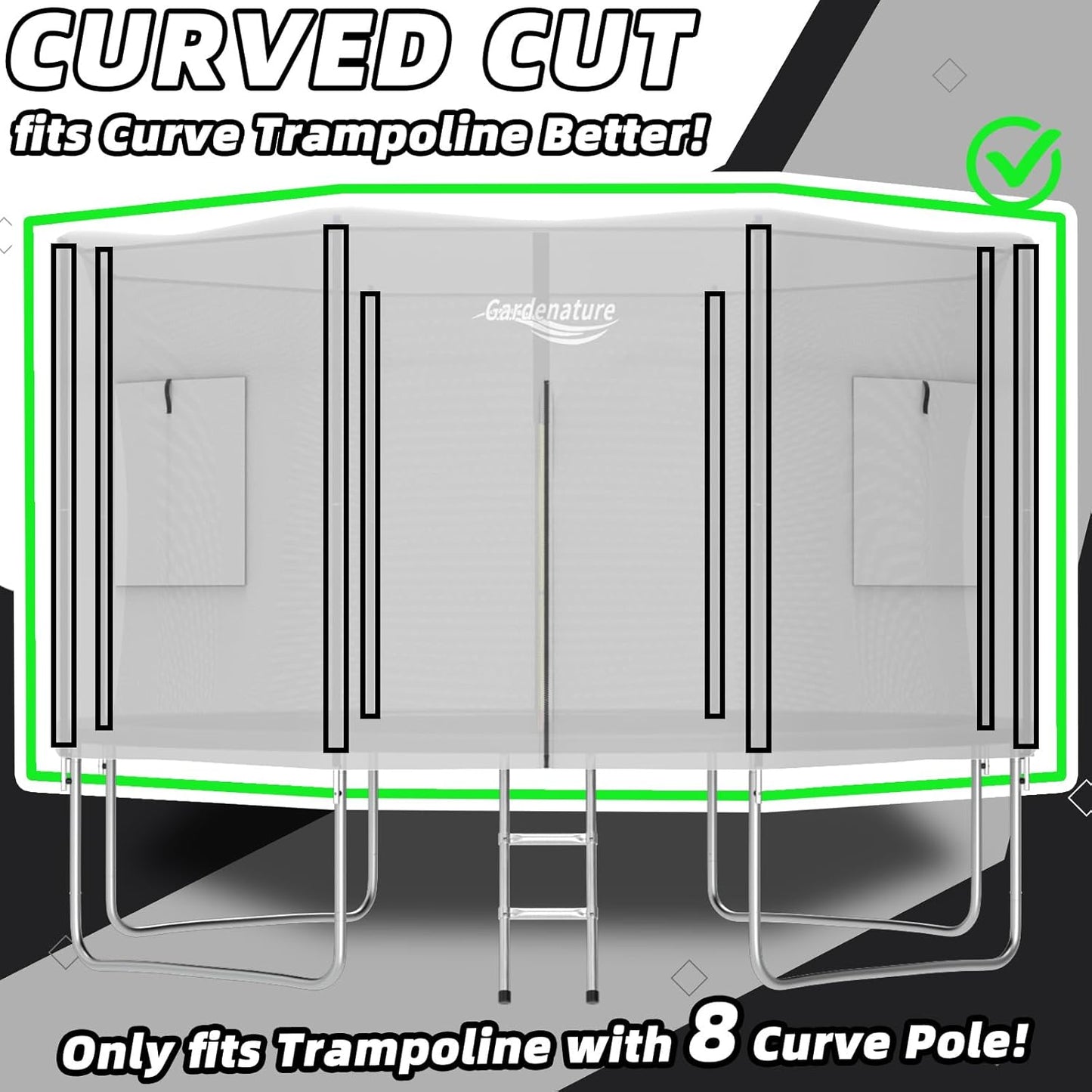 Gardenature 14FT 8 pole Trampoline Tent（Tent Only）