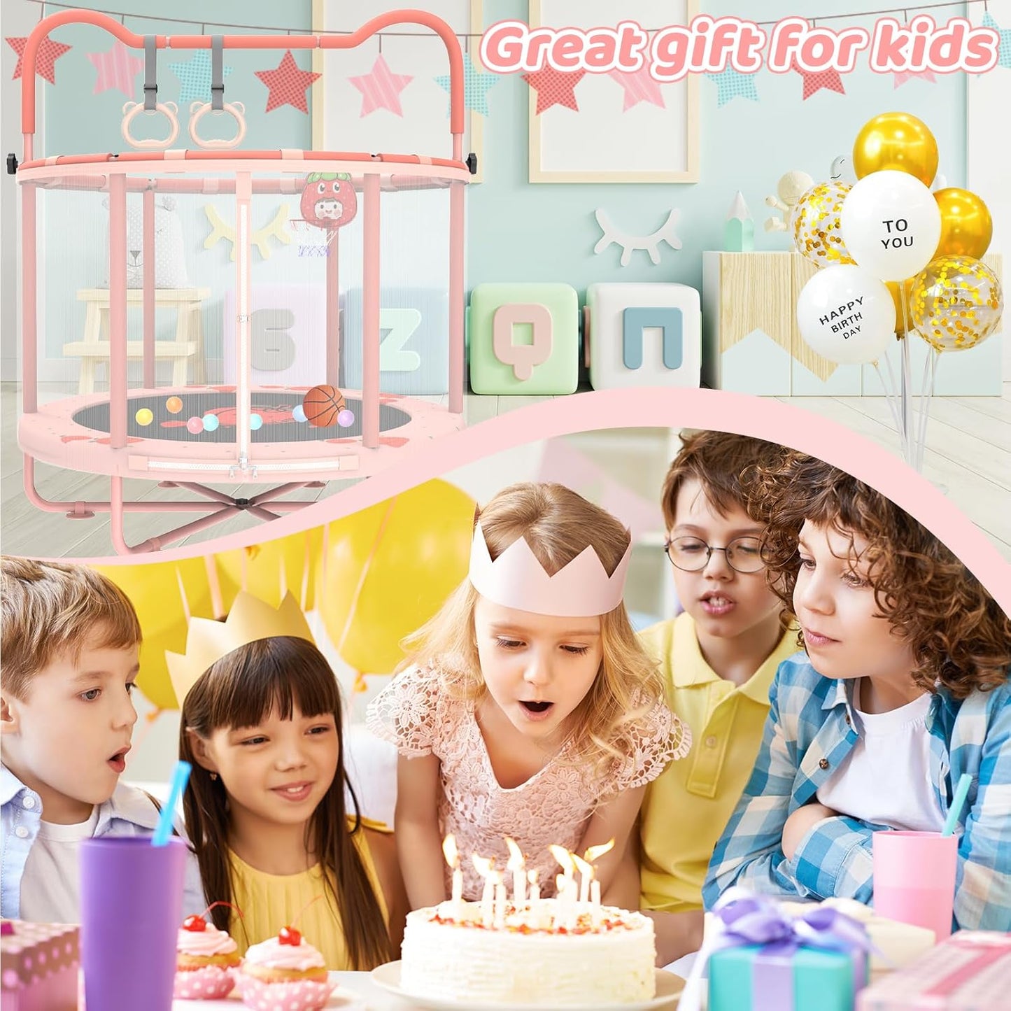 Gardenature 60" Indoor Kids Trampoline (5ft)